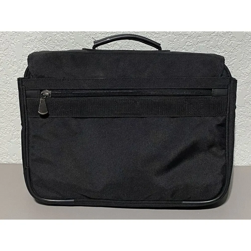 Kenneth Cole New York Briefcase Messenger Laptop Black Soft Padded Carry All